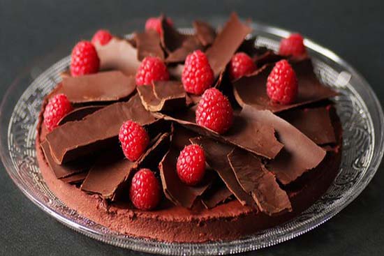 Chocolate raspberry tart 