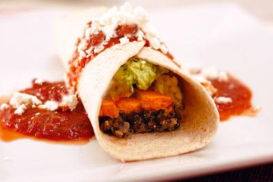 Sweet Potato Black Bean Burritos 