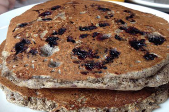 Blueberry-buckwheat pancakes 