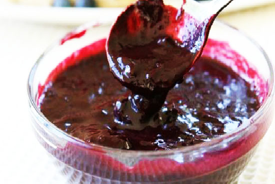 Blueberry port sauce  