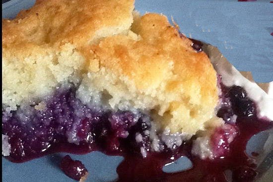 Blueberry-rum cobbler  