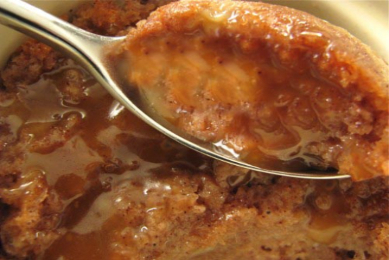 Apple bread pudding with Butterscotch Sauce  