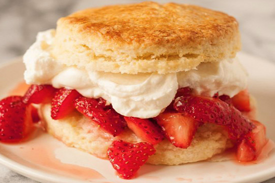 Strawberry orange shortcakes 