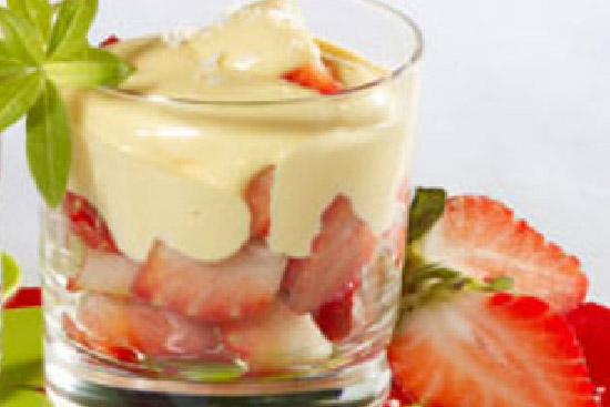 Strawberries with zabaglione sauce 