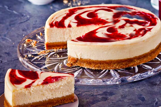 Cranberry eggnog cheesecake 