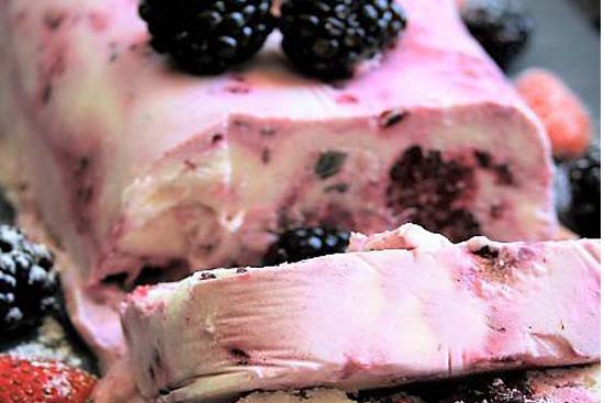 Blackberry mousse terrine 