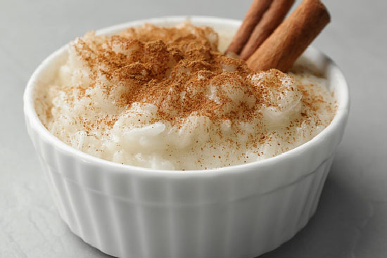 Creamy rice pudding 