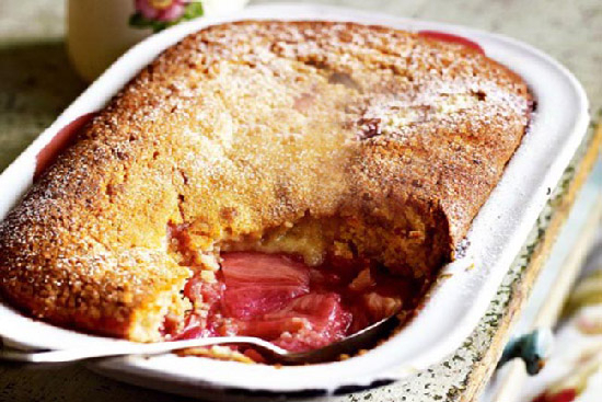 Rhubarb sponge pudding - A recipe by wefacecook.com