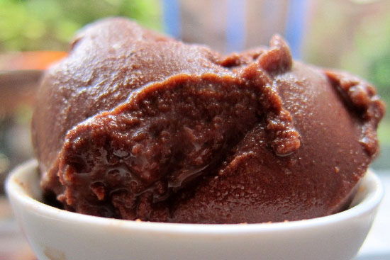 Chocolate-orange sorbet 