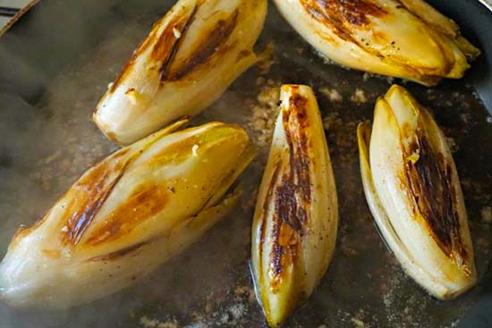 Braised endives in beer 