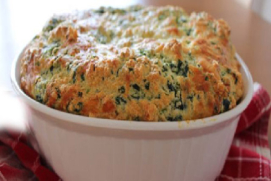 Fiddlehead soufflé 