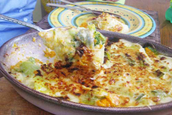 Leeks au gratin 