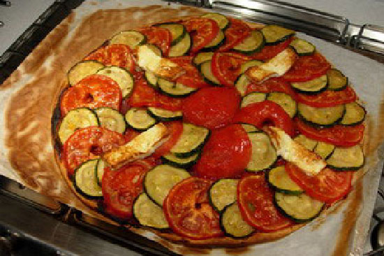 Tomato zucchini pie - A recipe by wefacecook.com