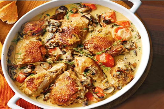 Chicken fricassée 