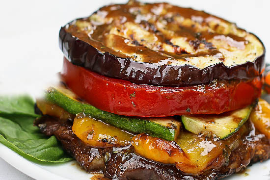 Grilled vegetable stacks - A recipe by wefacecook.com