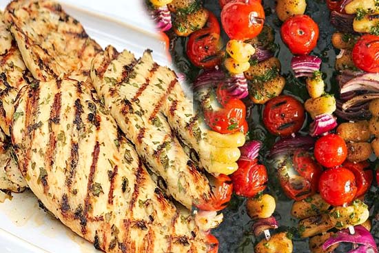 Grilled chicken pesto 