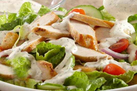 Parmesan and basil chicken salad 