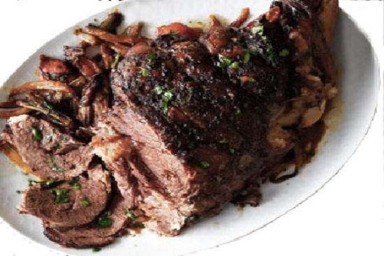 Braised leg of lamb cleopatra 