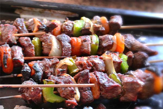 Brochettes of lamb 