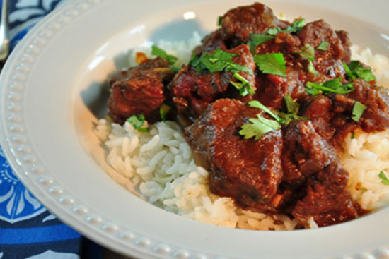 Curried lamb 
