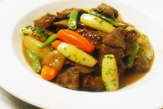 Navarin of lamb with vegetables 