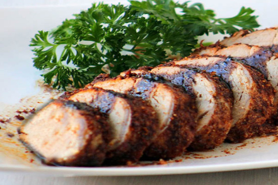 Barbecued pork loin 