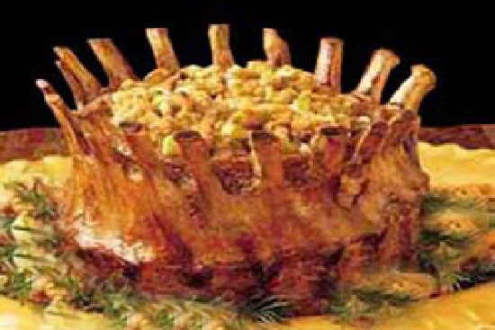 Crown roast of pork with stuffing 