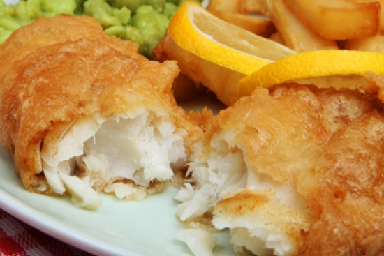 Beer-batter cod fillets 