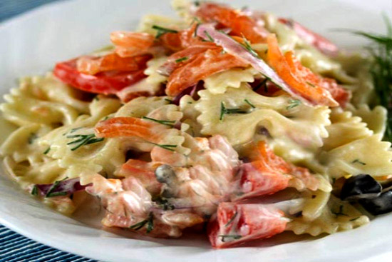 Cold salmon and pasta - A recipe by wefacecook.com