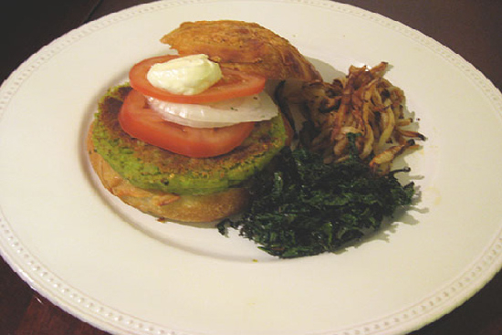 Spicy edamame burgers 