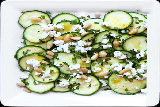 Zucchini carpaccio salad - A recipe by wefacecook.com