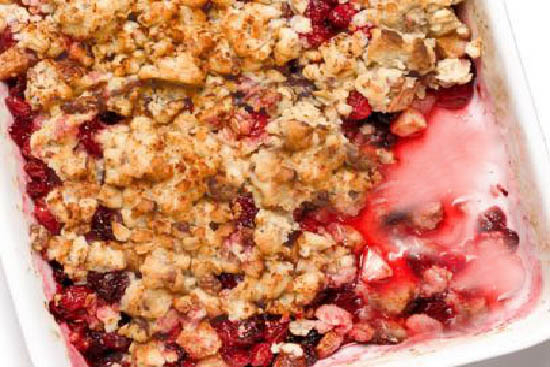 Apple cranberry crisp 