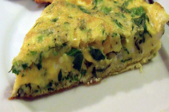 Onion and cheese frittata 