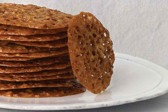 Praline lace cookies 