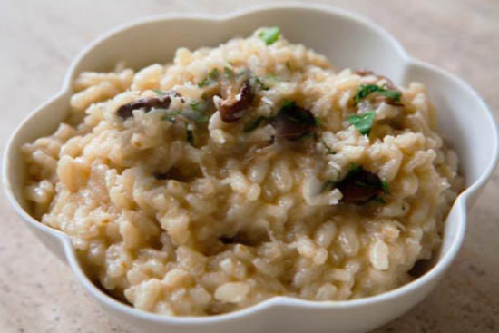 Orzo with wild mushrooms 