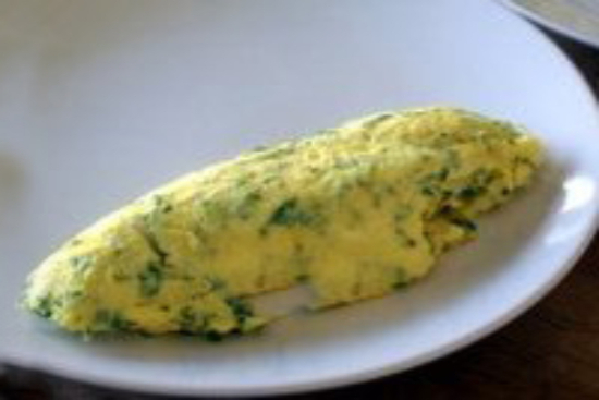 Gruyere and parsley omelets 