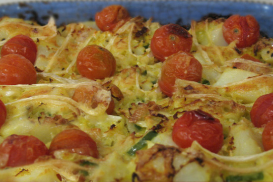 Tourte au camembert - Potato Cabbage and Camembert casserole - A recipe by wefacecook.com