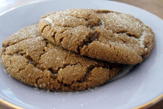 Ginger molasses cookies big and soft  