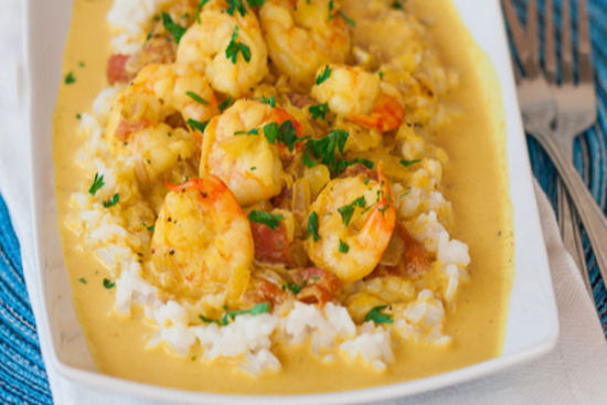 Coconut-ginger shrimp 