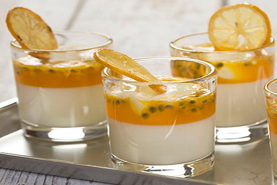 Luscious lemon mousse and passion 