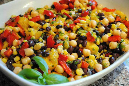 Corn and black bean salad 