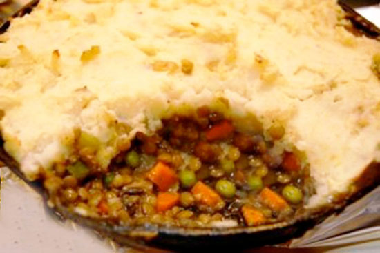 Vegetarian shepherds pie 