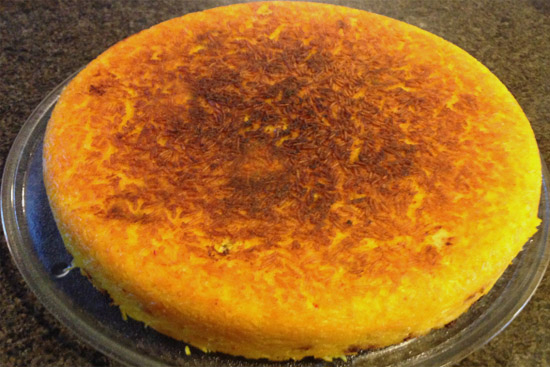 Tah-dig persian saffron rice - A recipe by wefacecook.com