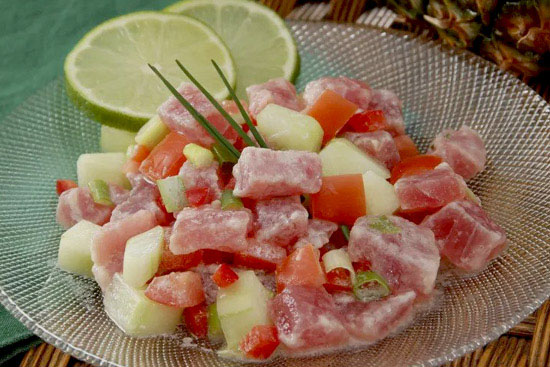 Tahiti tuna ceviche 