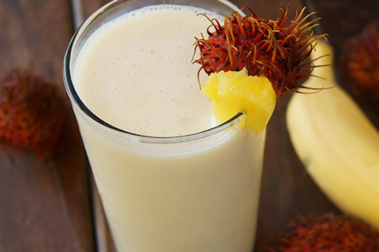 Rambutan fruit smoothie 
