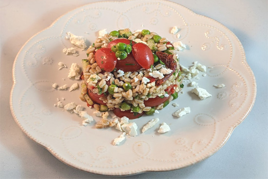 Mediterranean farro salad 