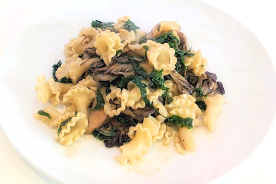 Campanelle pasta with hen of the woods mushrooms 