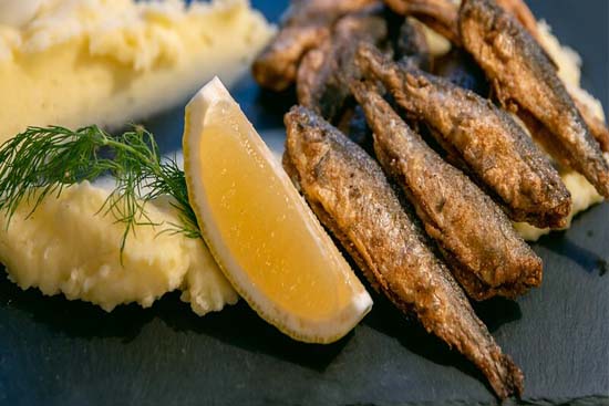 Fried finnish vendace 