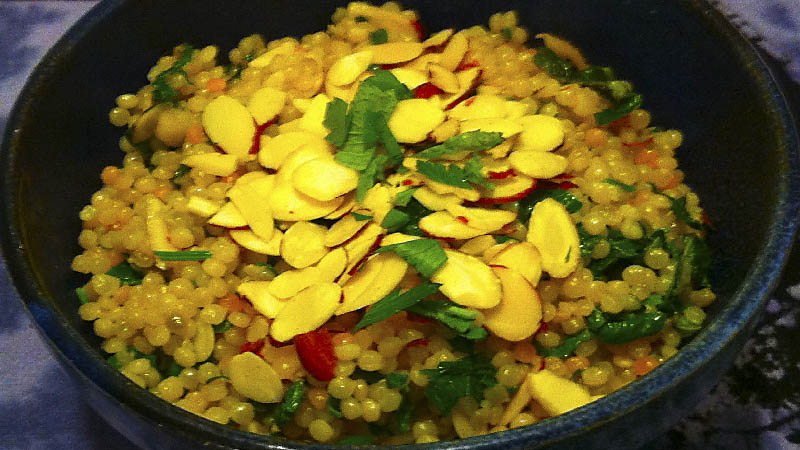 Toasted almond israeli couscous - A recipe by wefacecook.com