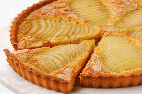 Pear frangipane tart 